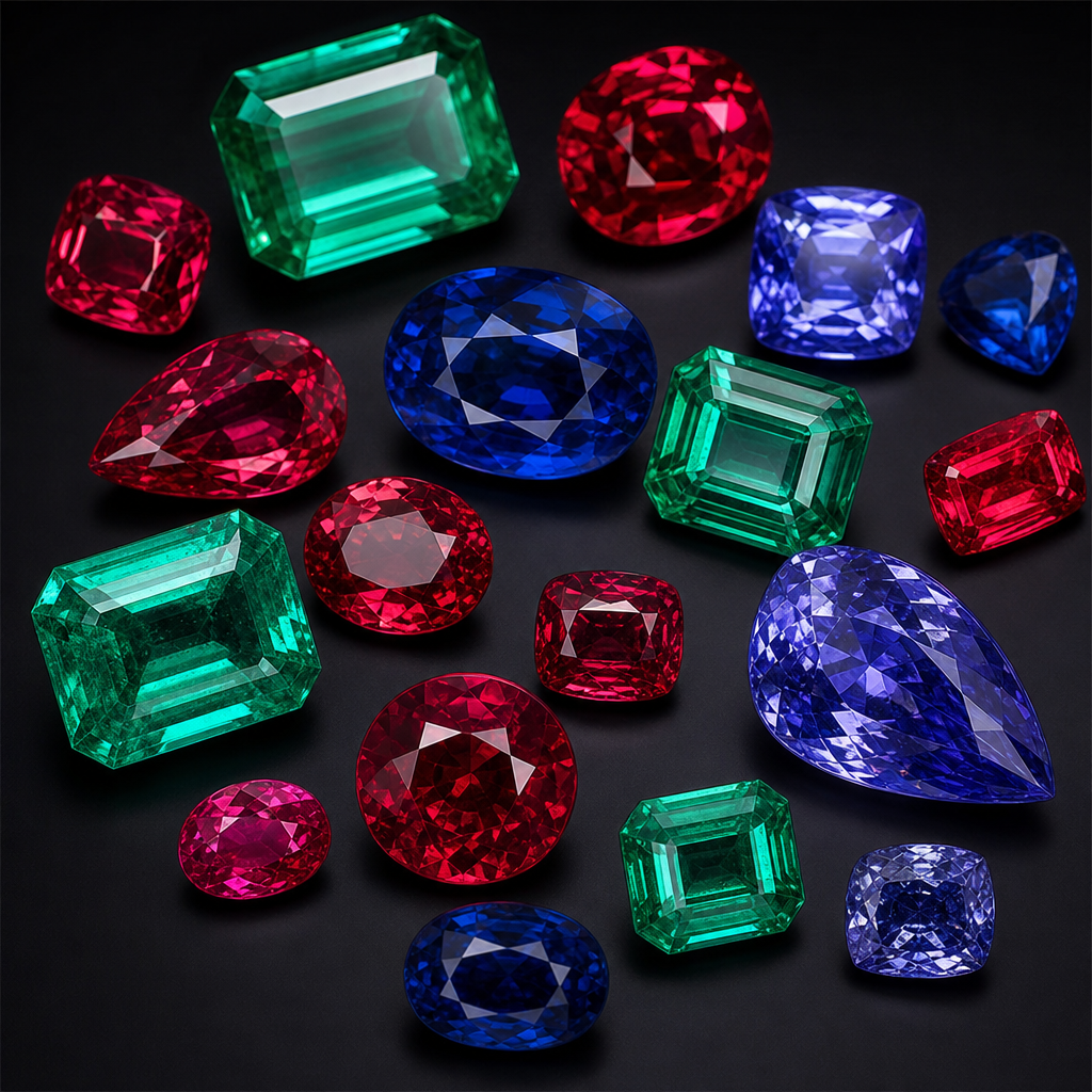 Precious gemstones collection